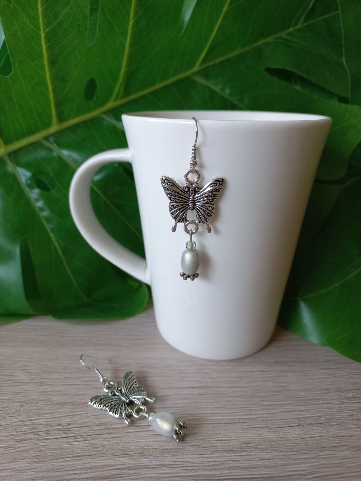 minđuše leptir bele