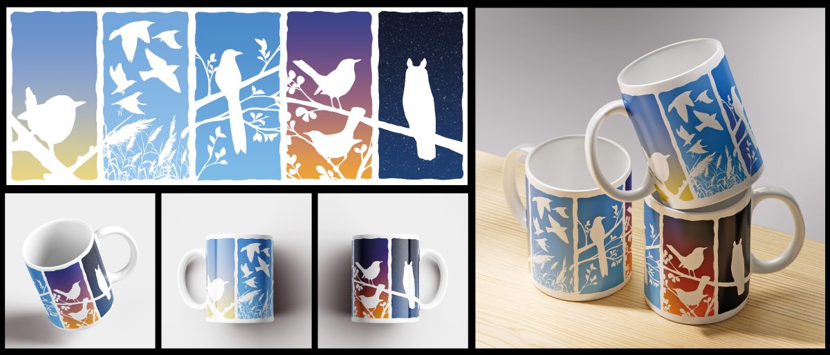 Šolja "Siluete ptica" - Slika 2