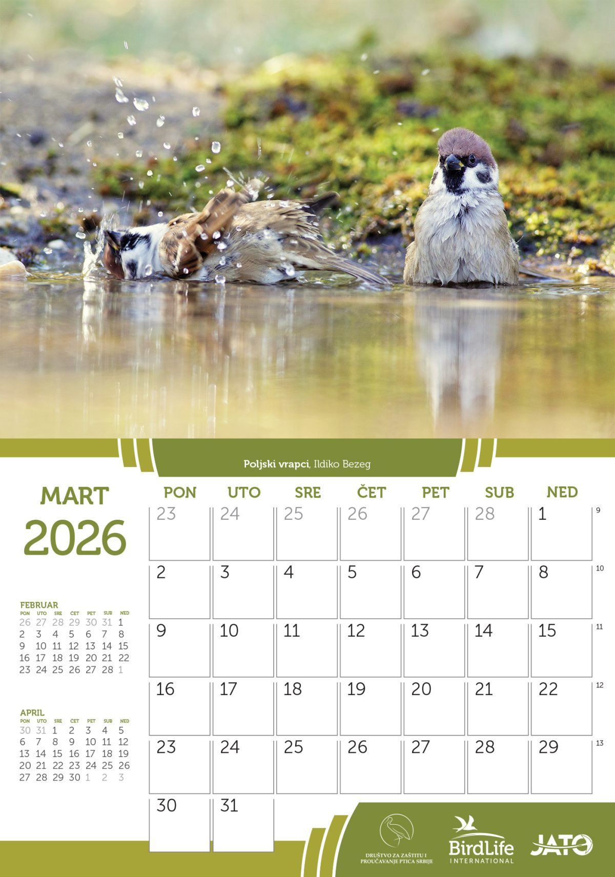 Zidni kalendar za 2026. godinu - Slika 2